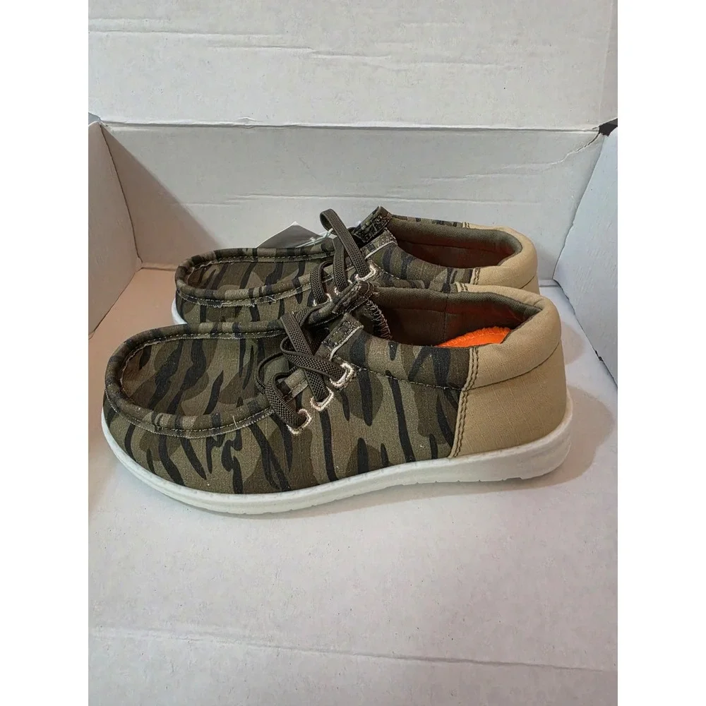 US Sports Youth Boys Camo Slip On Loafer Shoes Size 7 Kids NWT Tiger Stripe Camo